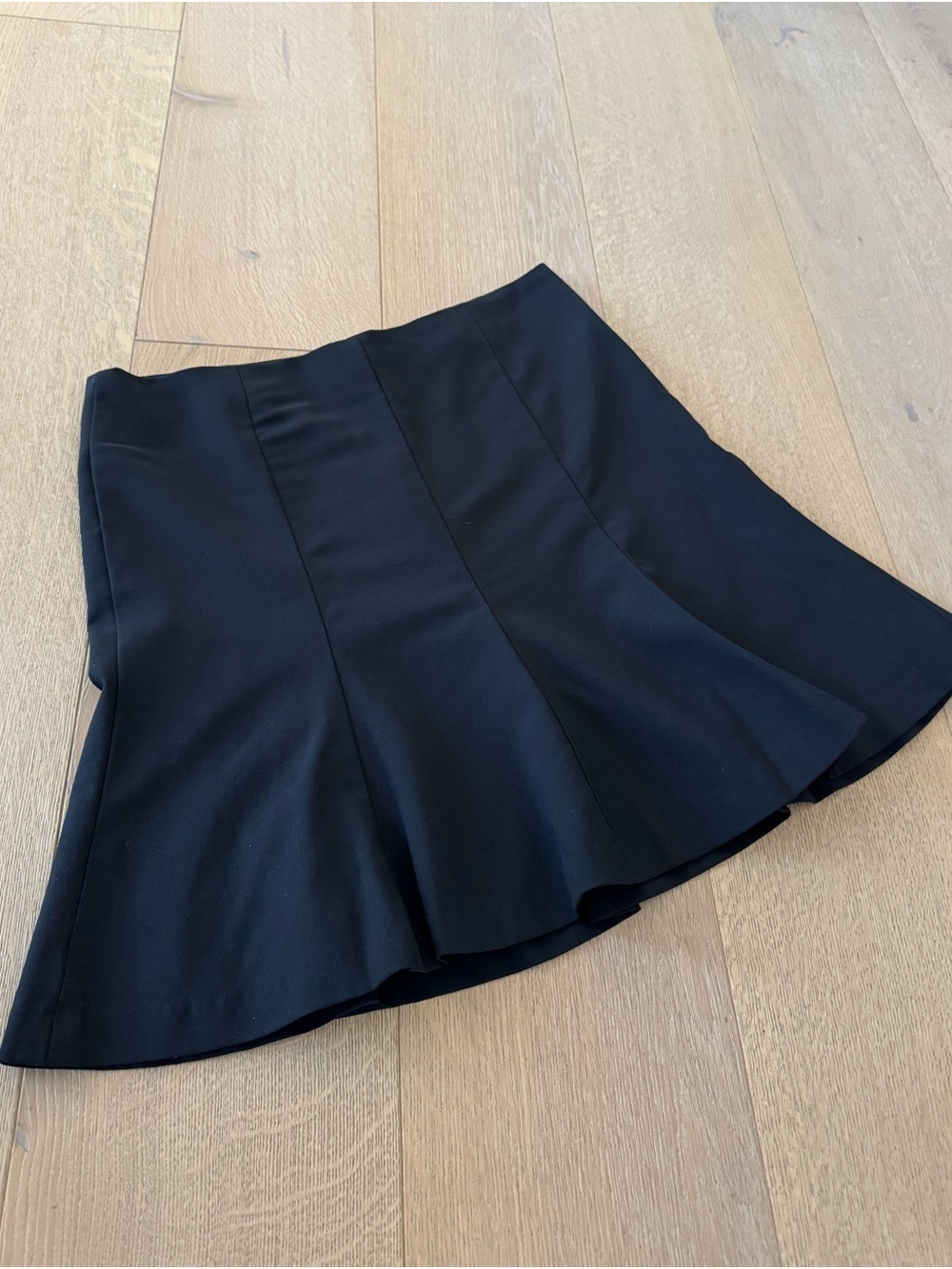Express Vintage Mini Pleated Skirt Wool Black Size 6